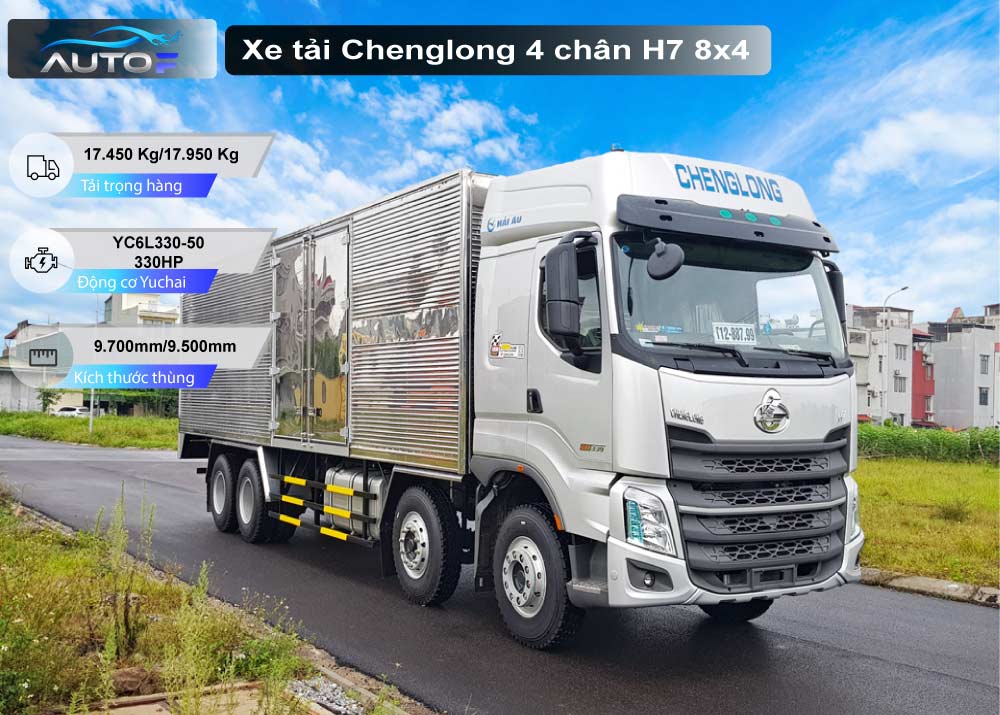 Xe tải Chenglong 4 chân H7: bảng giá, thông số và khuyến mãi (09/2023)